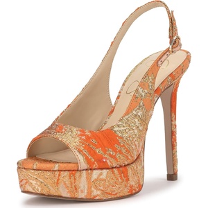 image:imageJessica Simpson Womens Sibilla Slingback Platform PumpsTangerine Combo