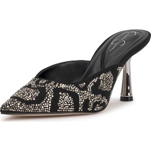 image:imageJessica Simpson Womens Xia High Heel MuleBlack Supreme Microsuede