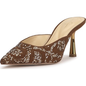 image:imageJessica Simpson Womens Xia High Heel MuleToasted Pecan Supreme Microsuede