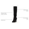 image:imageJessica Simpson Womens Minerva Knee High Wide Calf Slouch BootsBlack Microsuede Wide Calf