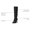 image:imageJessica Simpson Womens Minerva Knee High Wide Calf Slouch BootsBlack Wide Calf Faux Leather
