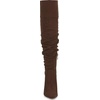 image:imageJessica Simpson Womens Olyra Over The Knee Slouch BootsWalnut Stretch Microsuede