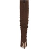 image:imageJessica Simpson Womens Olyra Over The Knee Slouch BootsWalnut Stretch Microsuede