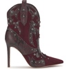 image:imageJessica Simpson Womens Palieve Pointed Toe Western BootiesCherry Mahogany Suede