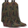 image:imageJessica Simpson Womens Paredisa Embellished Fringe Western BootiesForest Camo Satin