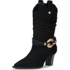 image:imageJessica Simpson Womens Hanie Western Slouch BootiesBlackBlack Suede