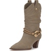 image:imageJessica Simpson Womens Hanie Western Slouch BootiesLight Grey Suede