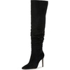 image:imageJessica Simpson Womens Olyra Over The Knee Slouch BootsBlack Stretch Microsuede
