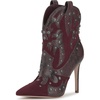 image:imageJessica Simpson Womens Palieve Pointed Toe Western BootiesCherry Mahogany Suede