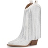 image:imageJessica Simpson Womens Paredisa Embellished Fringe Western BootiesWhite