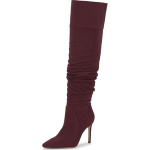 image:imageJessica Simpson Womens Olyra Over The Knee Slouch BootsCherry Mahogany Stretch Microsuede