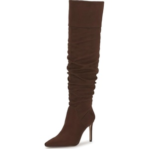image:imageJessica Simpson Womens Olyra Over The Knee Slouch BootsWalnut Stretch Microsuede