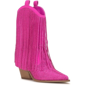 image:imageJessica Simpson Womens Paredisa Embellished Fringe Western BootiesValley Pink